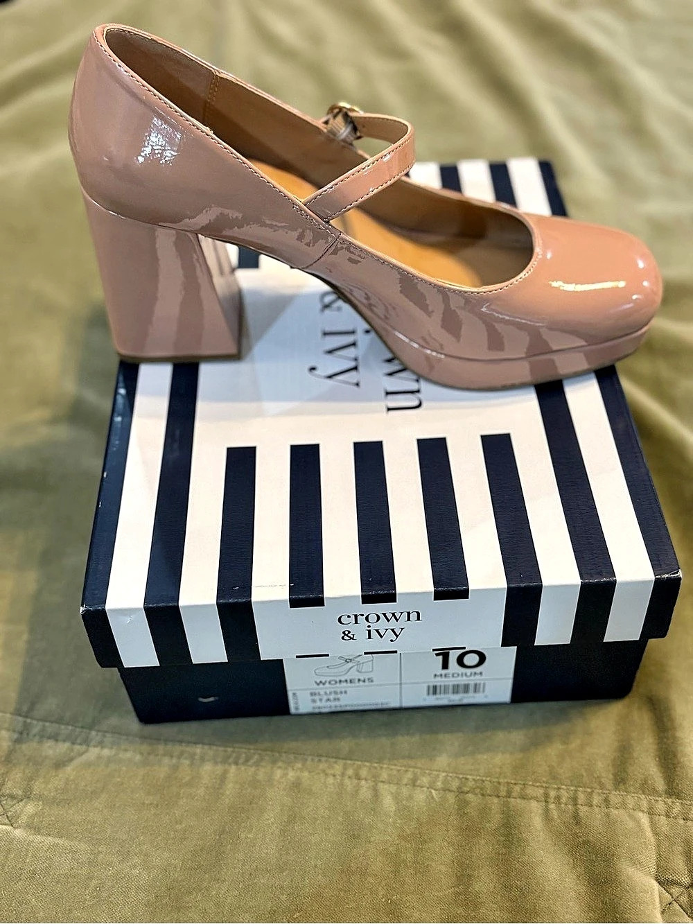 Crown & Ivy Star Mary Jane Heels Pink US 10 M
